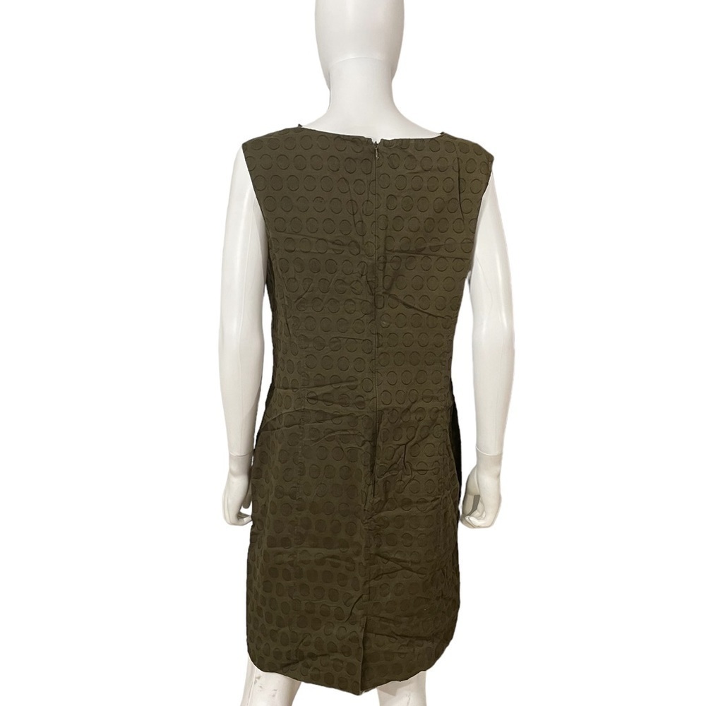 ANTONIO MELANI Green Dot Ruffle Sleeveless Dress - Picture 4 of 9